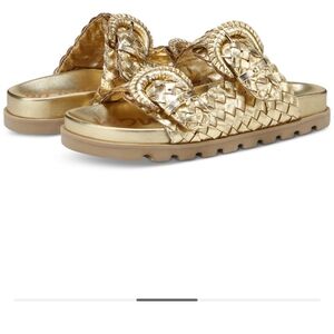 Sam Edelman Metallic Gold Braided Sandals